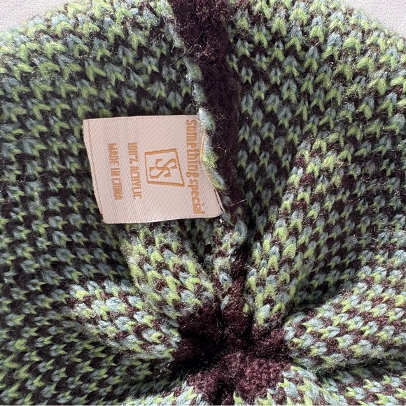 Green and Brown Knit Beret by Something Special - Used - Picture 5 of 10